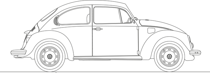 Autozeichnung seitlich